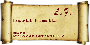 Lepedat Fiametta névjegykártya